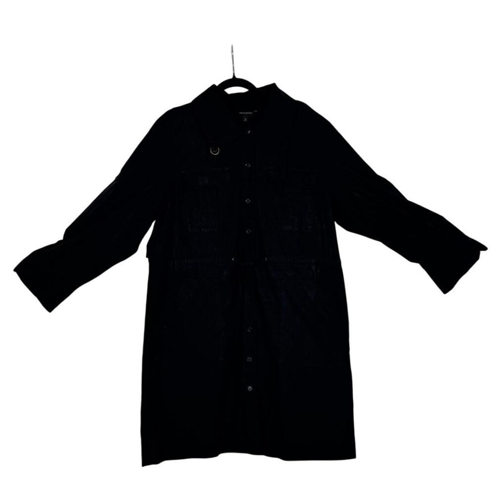 Banana Republic  black Button Down dress women's Size XL